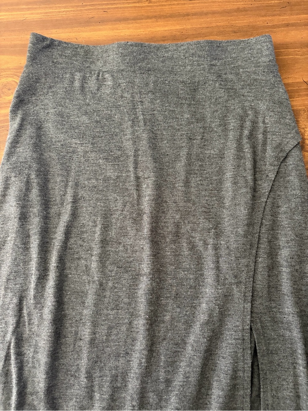 Charlotte Russe Gray Maxi Skirt - Soft Knit
